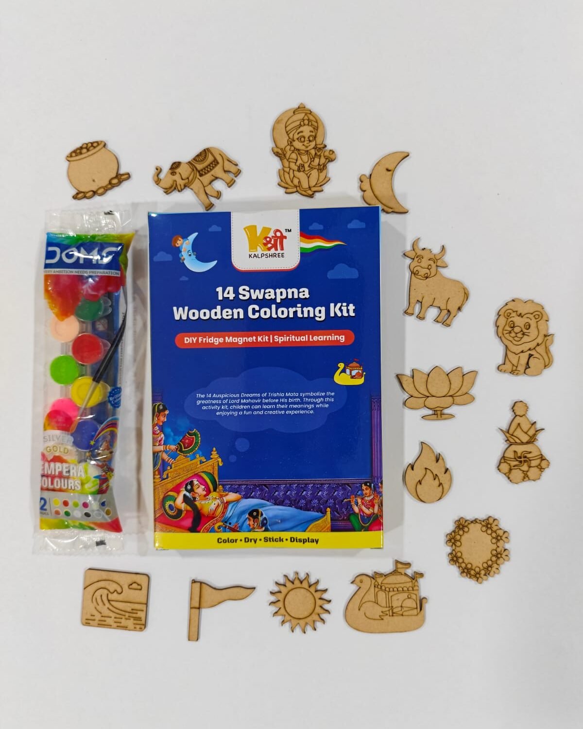 14 Swapna Wooden Coloring Kit